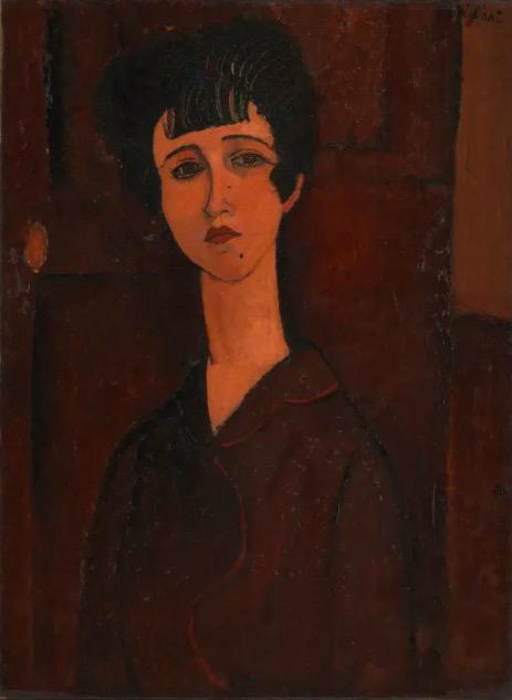 莫迪利亚尼,《女孩肖像》,1917,英国泰特美术馆藏