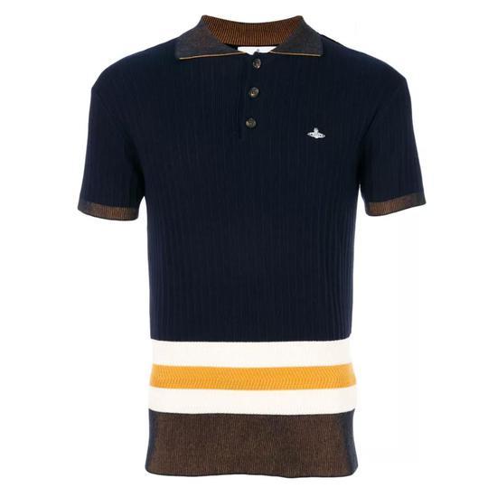 VIVIENNEWESTWOOD拼色条纹polo衫 ¥2,496