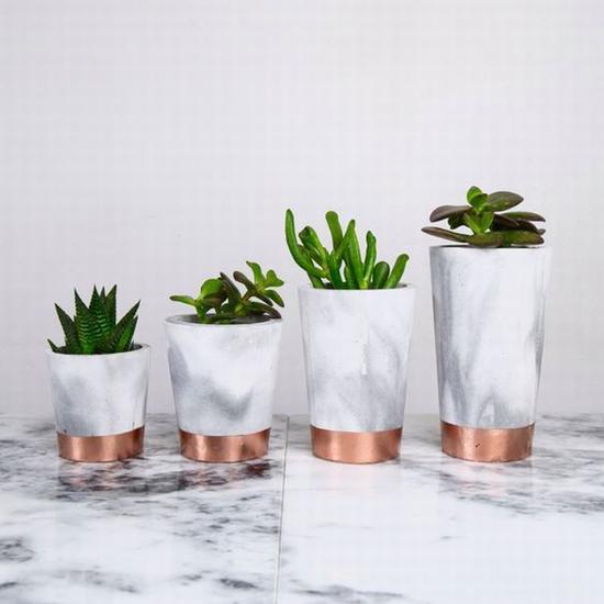 玫瑰金大理石花器 图片源自arearughomedecor. com