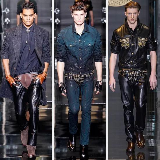 ▲ Versace 2014 秋冬男装造型
