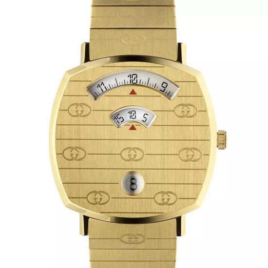 Gucci今年推出的Grip系列机械腕表,具备3个视窗,