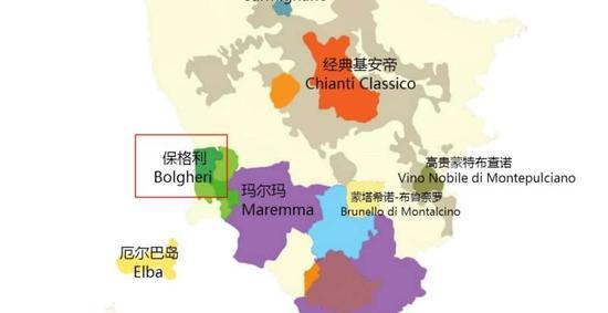 保格利(Bolgheri)位于托斯卡纳西部沿海地区(图片来源:the world of wine review)
