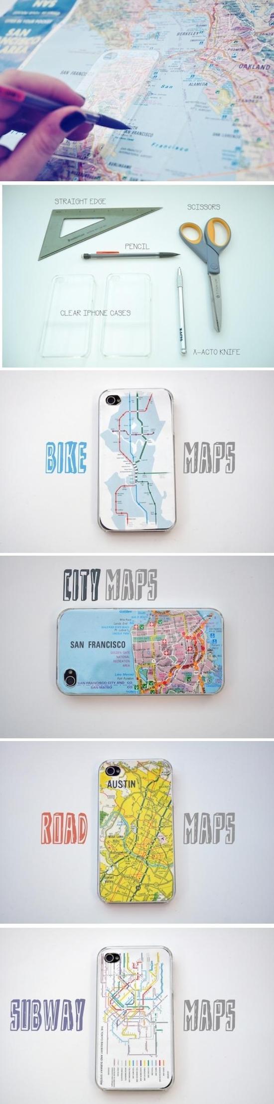 地图版手机壳 图片源自pinterest@Deavita