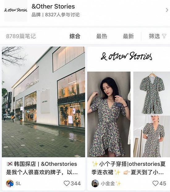 小红书上有不少网友讨论& Other Stories品牌