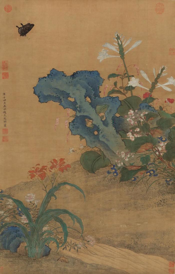 (明)文俶《秋花蛱蝶图》,天津博物馆藏