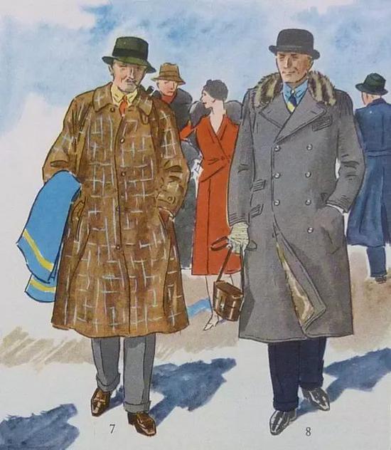 左为 Balmacaan coat