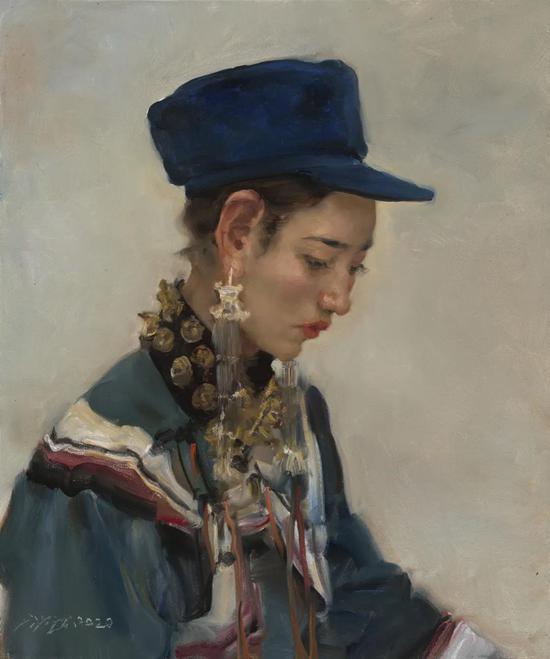 庞茂琨 《彝女》 60x50cm 2020年