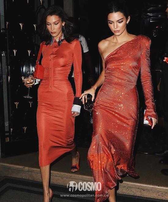 Bella Hadid(左) 和 Kendall Jenner(右)