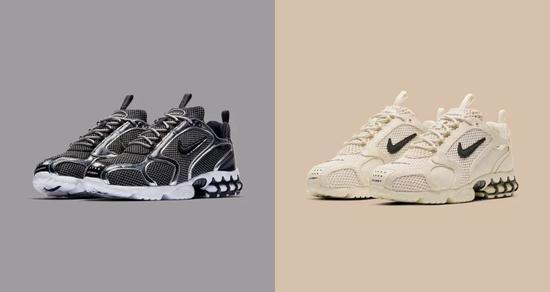 Stussy x Nike Air Zoom Spiridon Cage2 目前二级市场价格男码2000+ 女码3500+ 发售时间:2020年4月