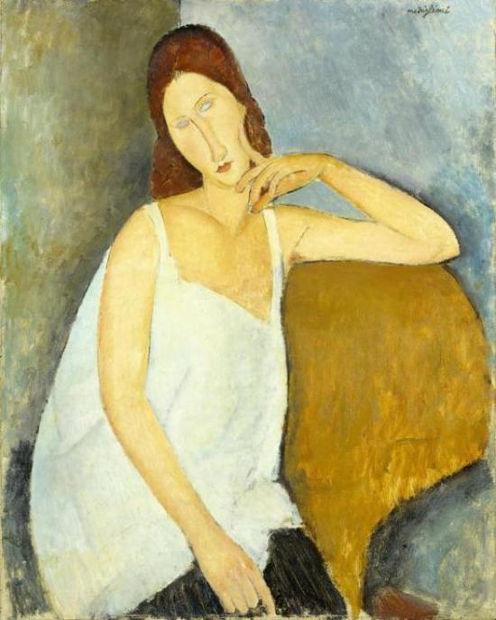 莫迪利亚尼,《珍妮·赫布特尼》,1919年