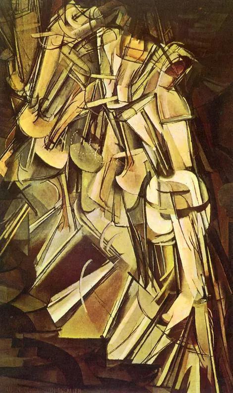 《下楼梯的裸女》(1912)89×146cm,布面油画 现藏于费城艺术博物馆