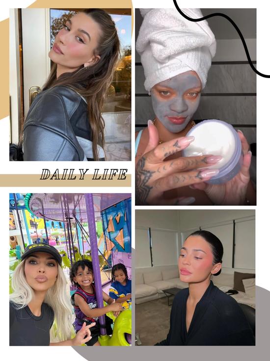 图源:ins@haileybieber、badgalriri、kimkardashian、kyliejenner