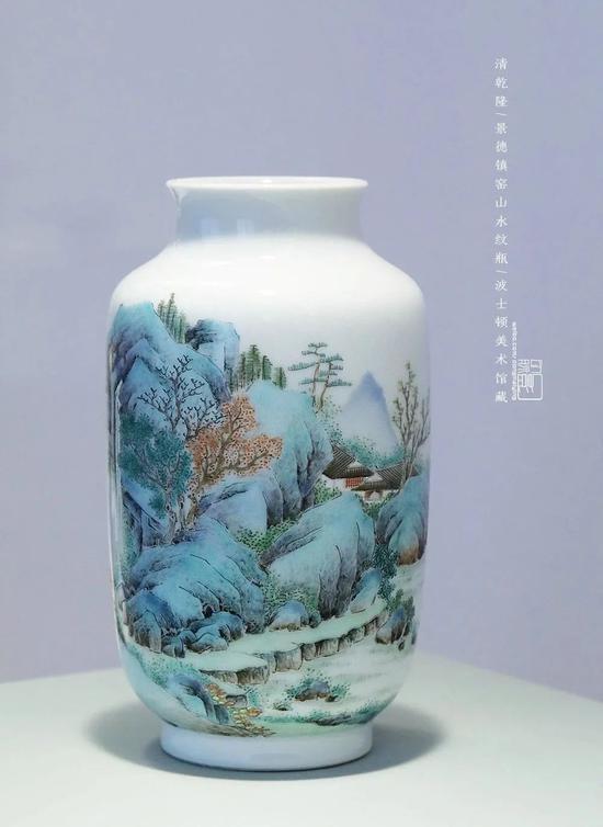 ▲ 景德镇窑山水纹瓶 动脉影摄
