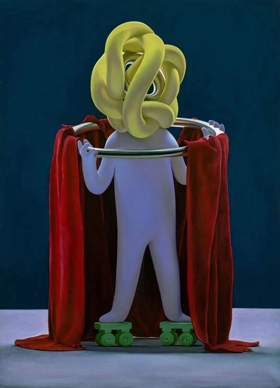 《内向的不良少年》,布面丙烯,113 x 81 cm,2022