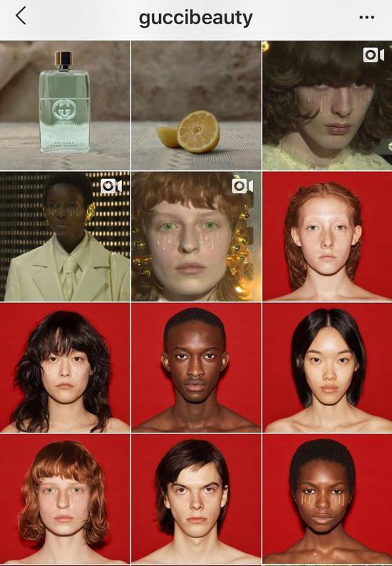 图为Guccibeauty Instagram账号,短短半年就已吸引超过26万的粉丝