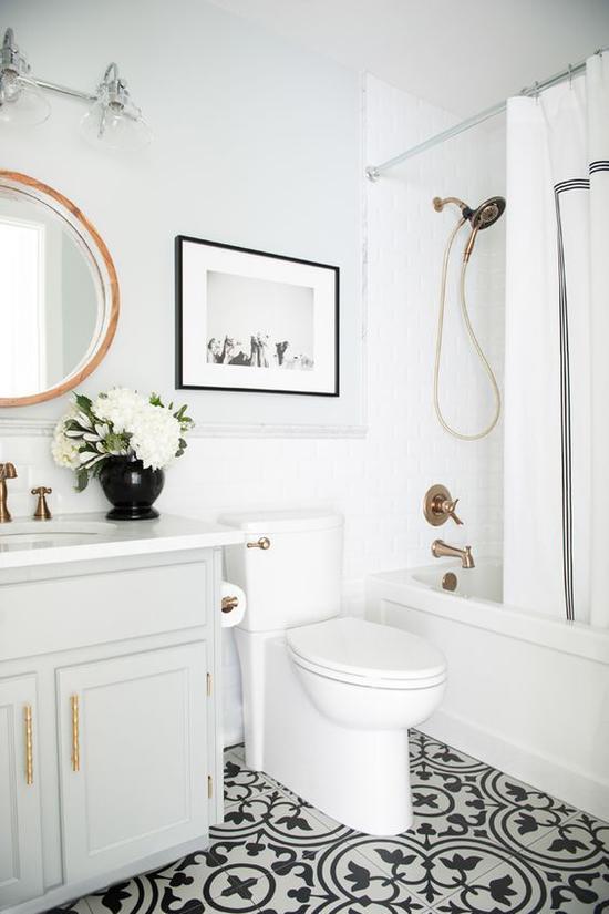 洗手间 图片来源自Pinterest@ Rachel Joy | DIY, Home Decor & Entertaining