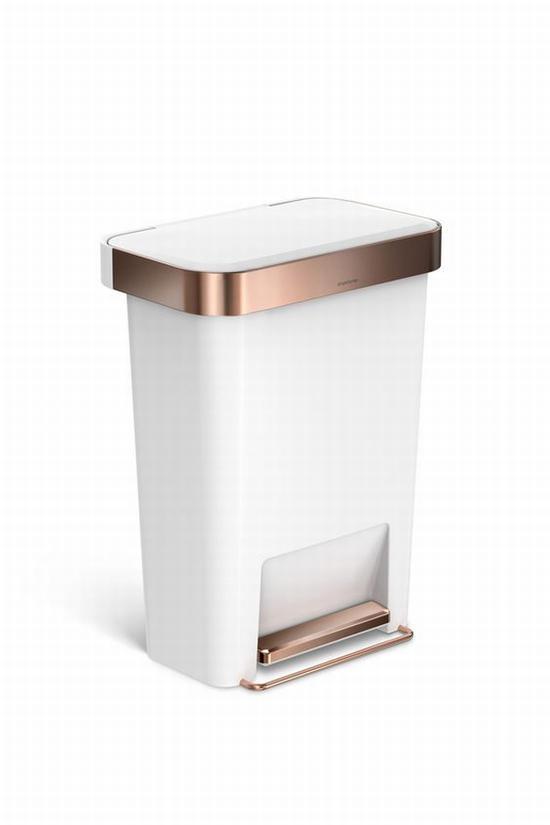 玫瑰金垃圾桶 图片源自www.simplehuman.stfi. re