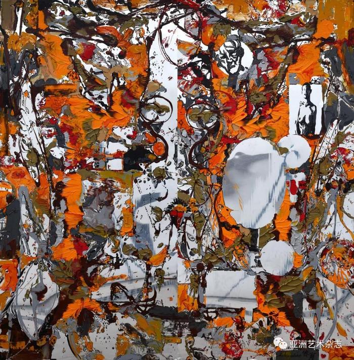 《繁华中有你》金属着色 200x200cm 2017