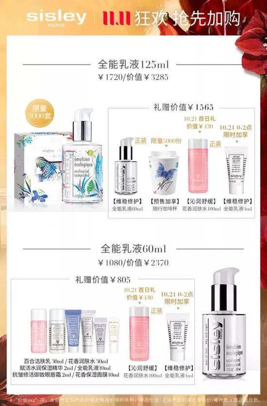*图片来源 SISLEY希思黎官方旗舰店