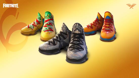 Nike 在游戏 Fortnite 中发布的 Nike LeBron 19 运动鞋