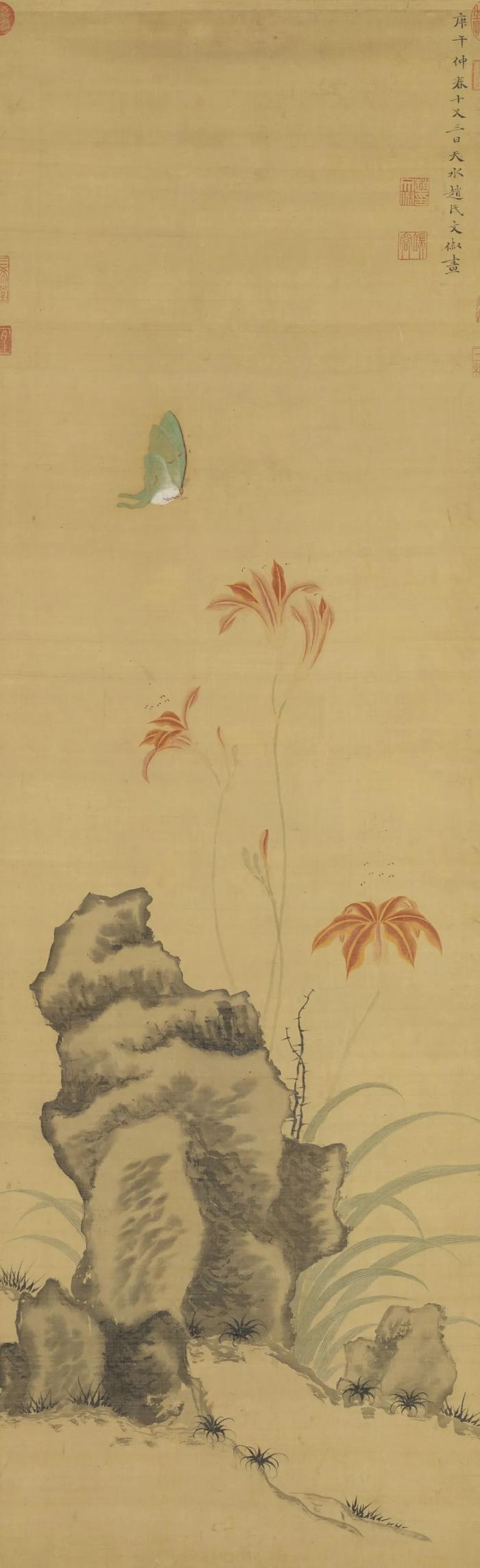 (明)文俶《花蝶图》,台北故宫博物院藏