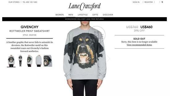 Givenchy 罗威拿狗头卫衣