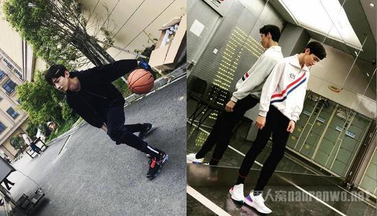白敬亭ins运动风穿搭