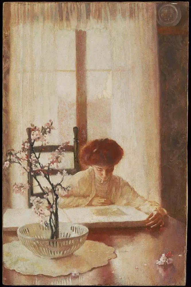 《精装版》,莉莲·黑尔,1910年,布面油画