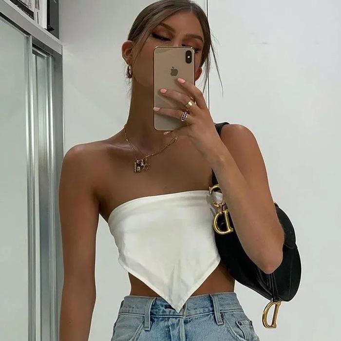 纯白Bandana Top