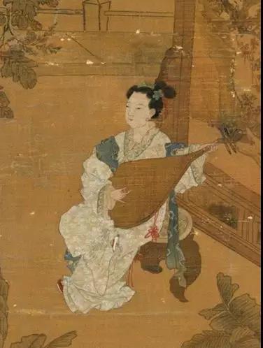 唐寅《陶谷赠词图》(局部)中女子佩戴的就是环形耳环