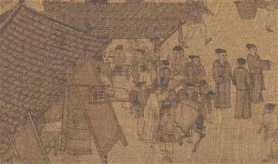 宋 张择端 清明上河图(局部) 卷尾的“解”字铺 绢本设色 北京故宫博物院藏