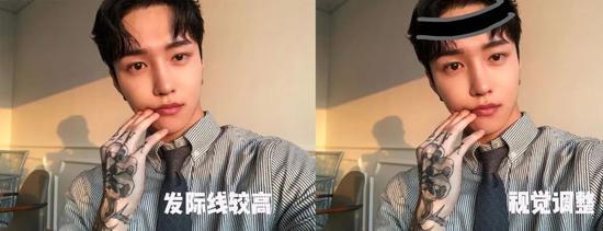 模特ig:dei8ht,左边图片为ps后。
