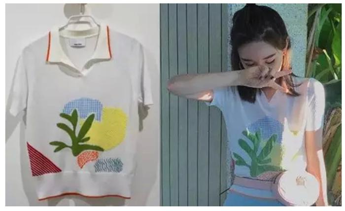左:i-am-chen 2018春夏系列,右:雪梨售卖服饰 |图片来源:微博
