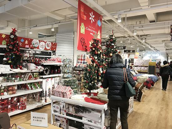 11月份,Nitori的卖场里就洋溢着圣诞的氛围