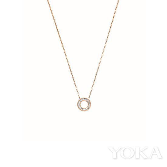 英皇珠宝 Sunray系列玫瑰金钻石吊坠,约¥ 15,509,图片来自英皇珠宝。