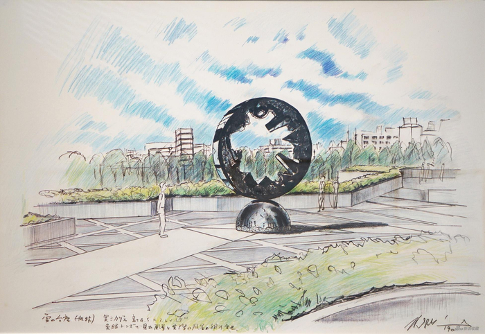 天空的台座_60X84CM_手工纸,铅笔,钢笔,蜡笔,水彩_1990