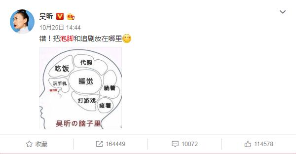 吴昕微博