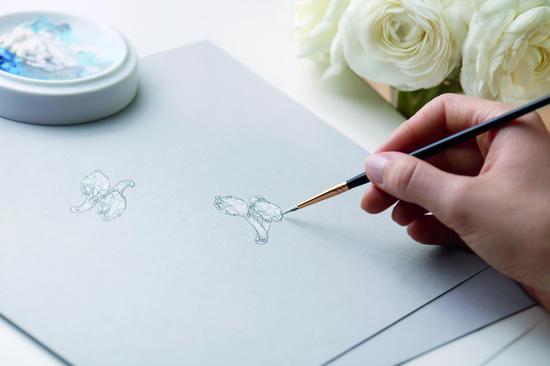 海瑞温斯顿Bridal Couture系列,马眼形切工订婚钻戒