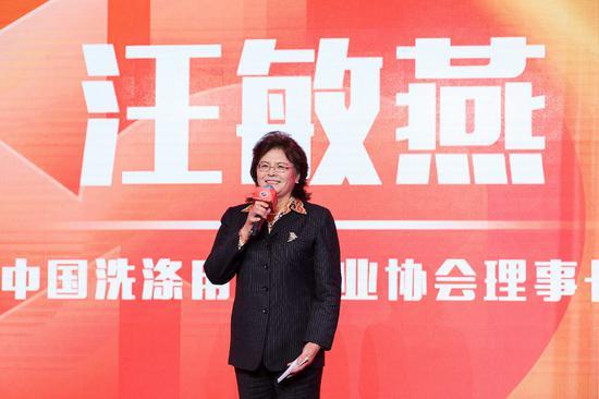 中国洗涤用品工业协会理事长汪敏燕女士发言