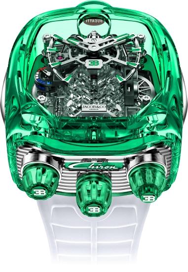 Jacob&Co.杰克宝Bugatti布加迪Chiron凯龙蓝宝石水晶腕表-绿色款