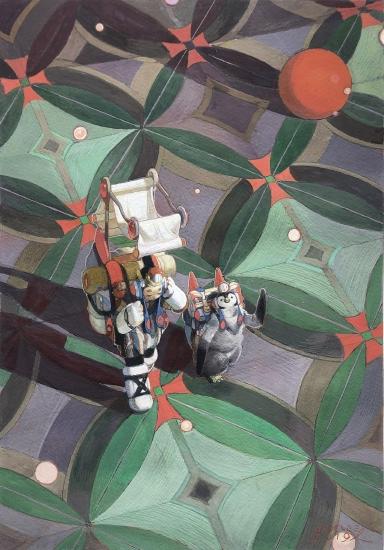 李超雄 Arx Lee《方向 Direction》纸本水粉 Gouache on paper 24.5x35cm 2019