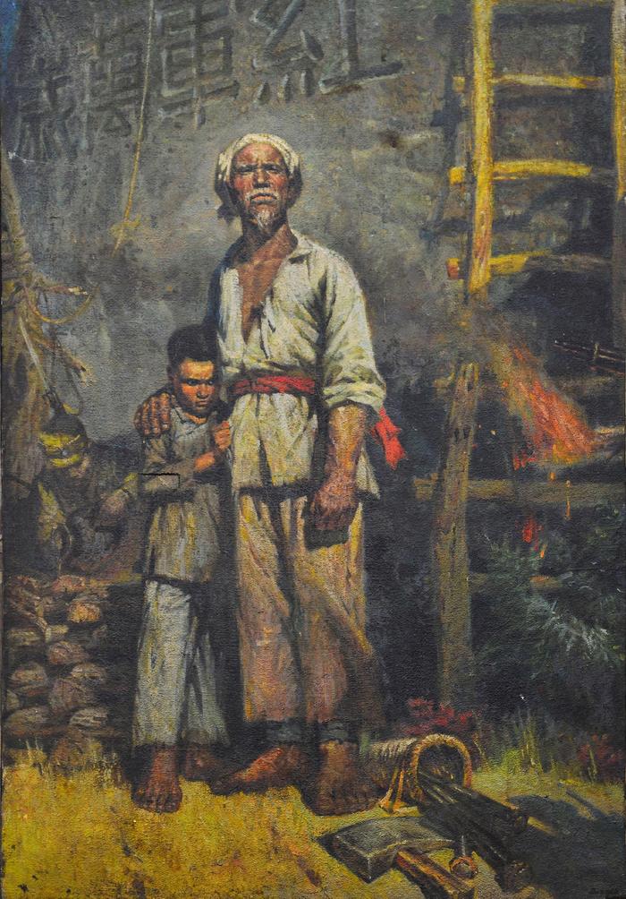 《老石匠》,布面油画,70 × 50 cm,1975