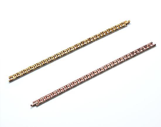Tiffany&Co. 蒂芙尼T系列T True 18K黄金及玫瑰金手链