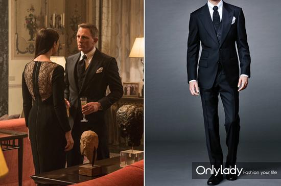 Daniel Craig身着Tom Ford黑色西装