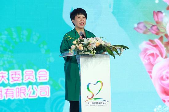 海南广播电视总台大型活动部主任黄丹致辞