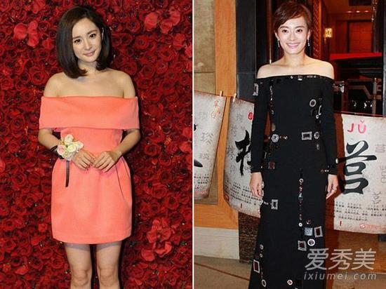 杨幂,孙俪露肩衣服造型