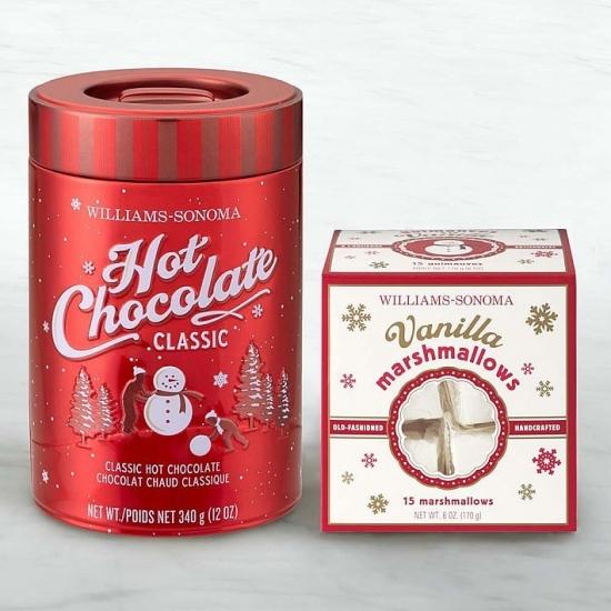 Williams-Sonoma:传统热巧克力&香草棉花糖套装