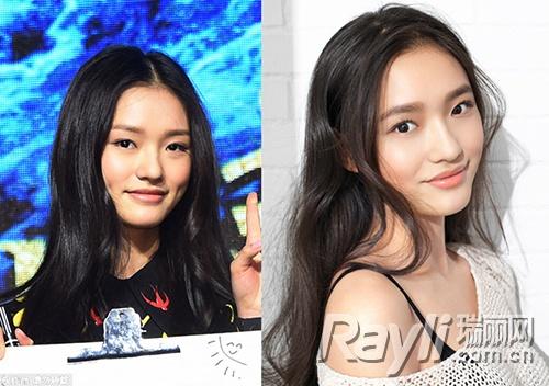 林允更多粉色唇妆