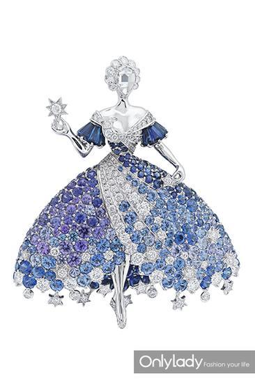 Van Cleef & Arpels梵克雅宝Robe Couleur de la Lune胸针