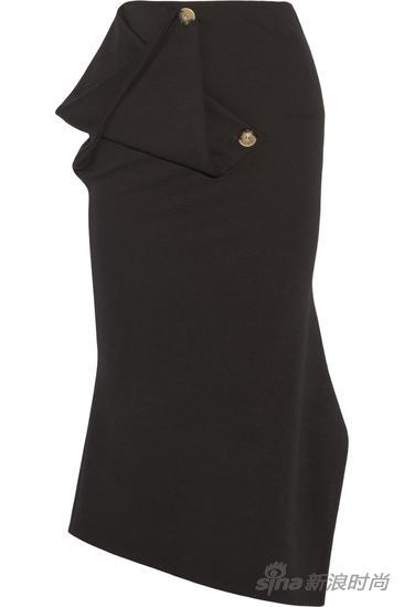Victoria Beckham 垂坠弹力羊毛中长半身裙